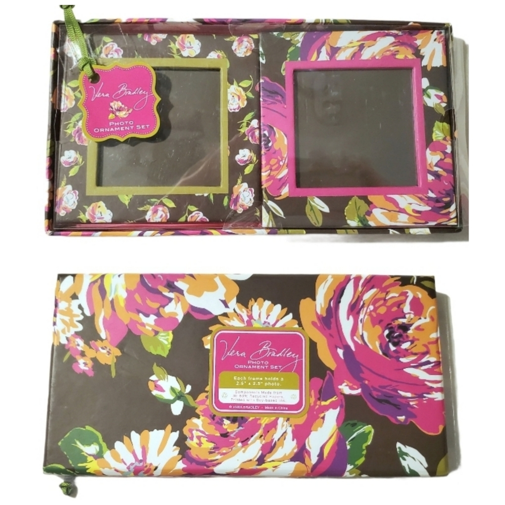 NEW Vera Bradley Photo Ornament Frame Set Bundle item